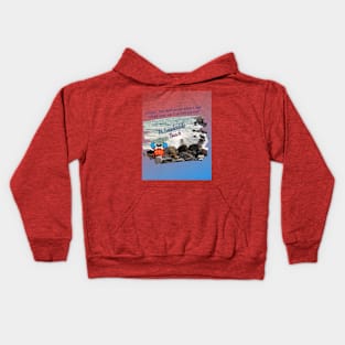 Crusty experiences salt water on the rocks in Fort Lauderdale Kids Hoodie